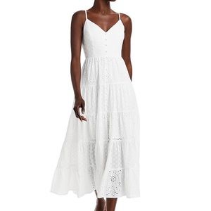 Aqua tiered eyelet dress xs